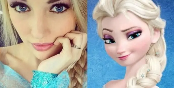Esta es la Elsa Frozen de carne y hueso que tiene encendida