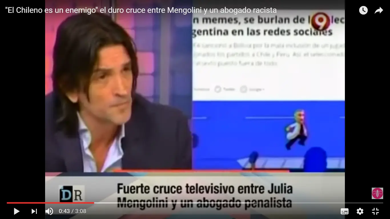 Porteño Argentino: "los chilenos son enemigos"