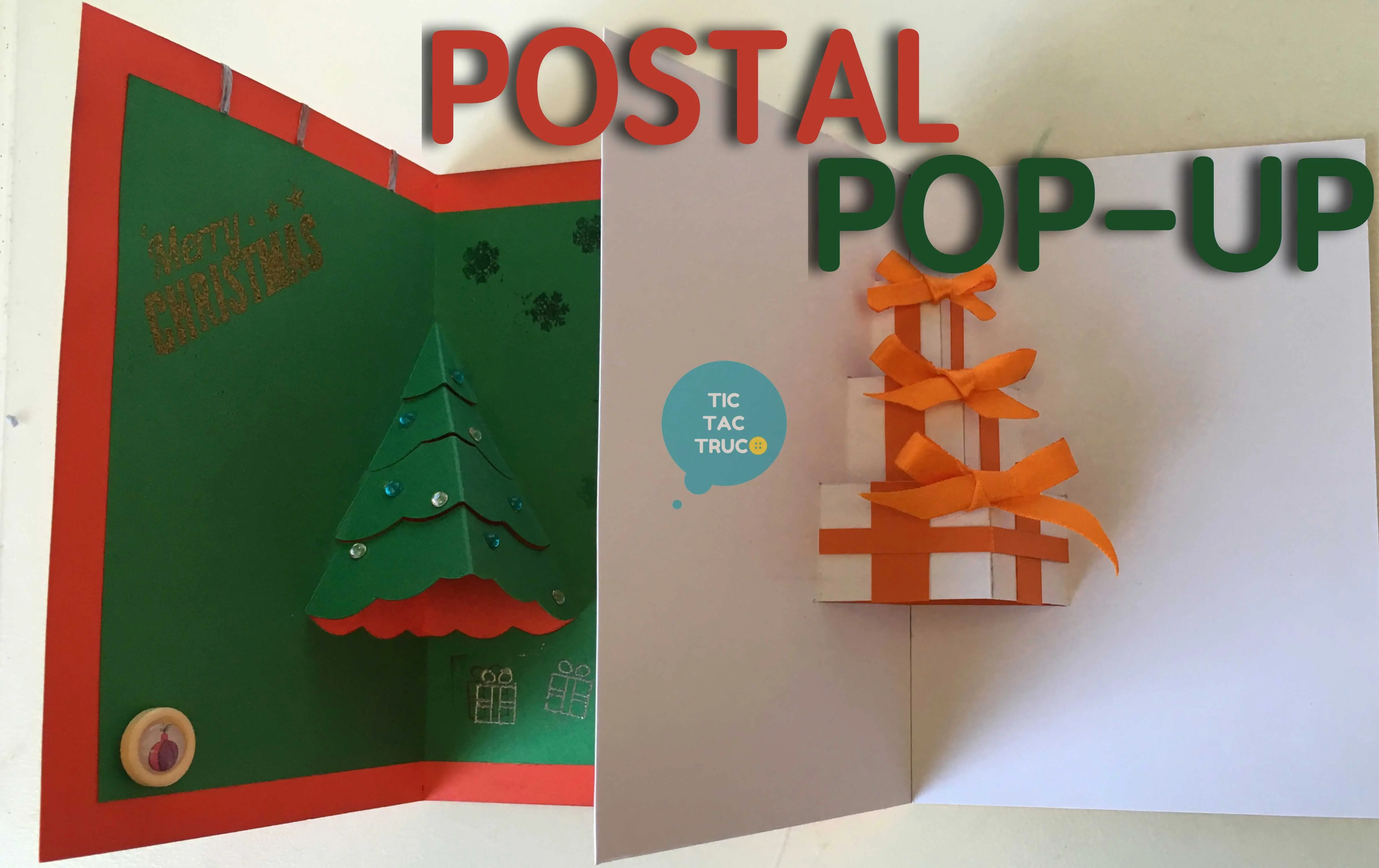 Postal navideña pop-up o 3D