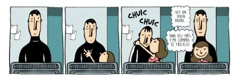 la vida de un padre abrumado