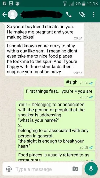 la trollearon por whatsapp