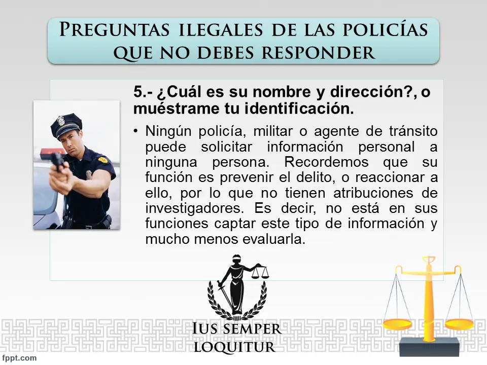 preguntas ilegales de las policias