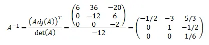 ejemplos de matrices inversa