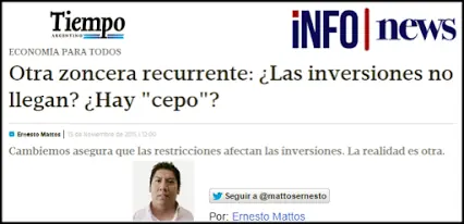 Macri le pone cepo a la inflacion y inversiones Macri le pone cepo a la inflacion y inversiones