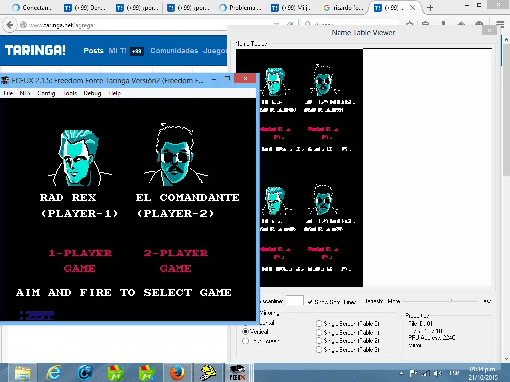 Estoy hackeando un juego de NES sobre el Comandante