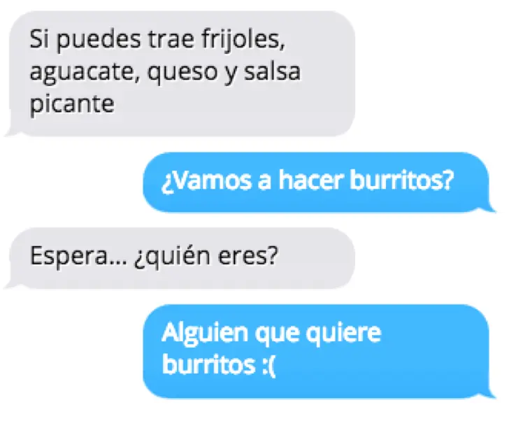 Personas que mandaron mensajes a números equivocados