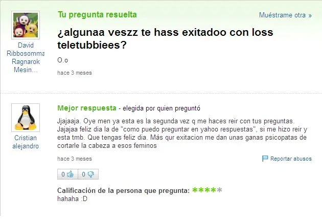 Preguntas Tontas y WTF de Yahoo Respuestas!