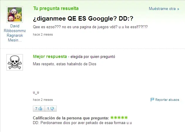 Preguntas Tontas y WTF de Yahoo Respuestas!