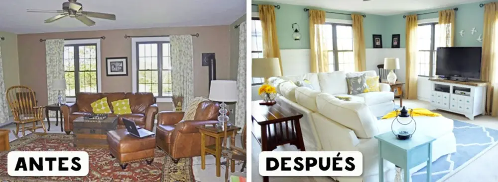 20 Habitaciones antes y después de haber sido decoradas
