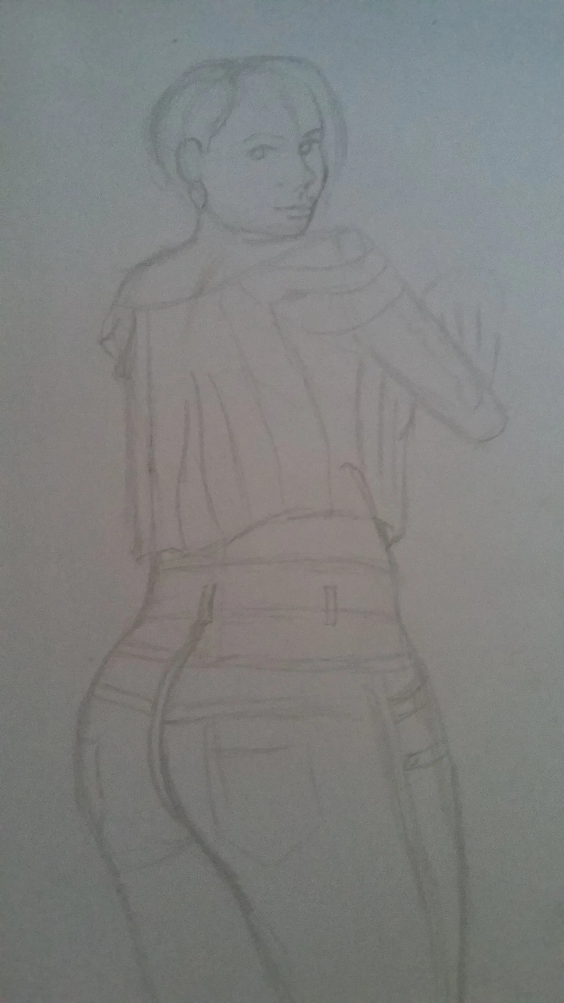Chica dibujo a lapiz