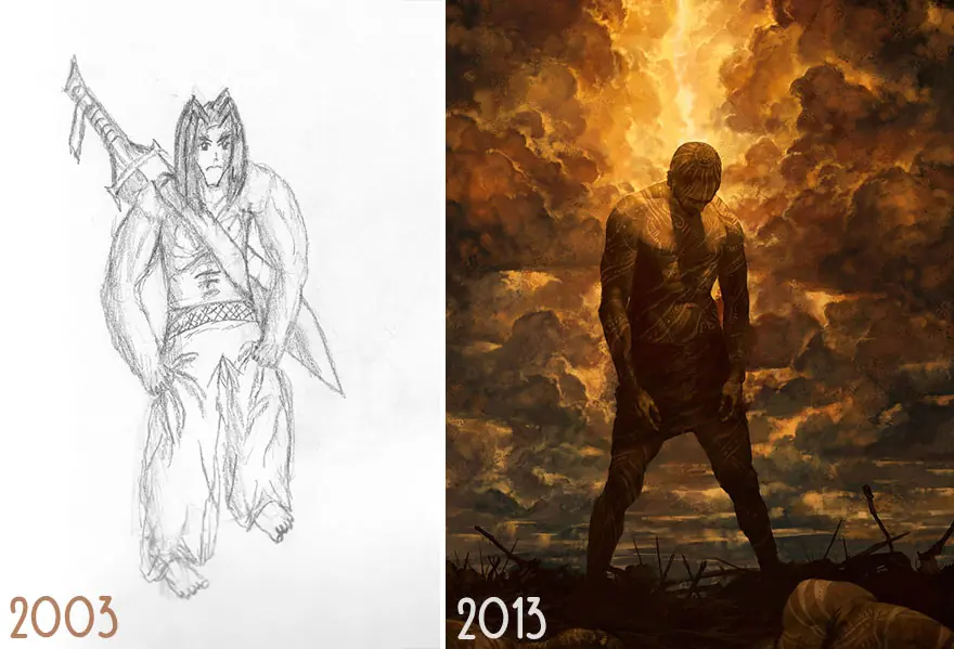 50 dibujos antes y despues de la practica