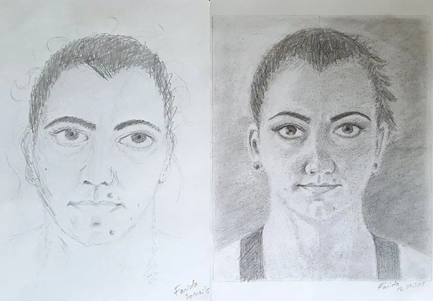 50 dibujos antes y despues de la practica