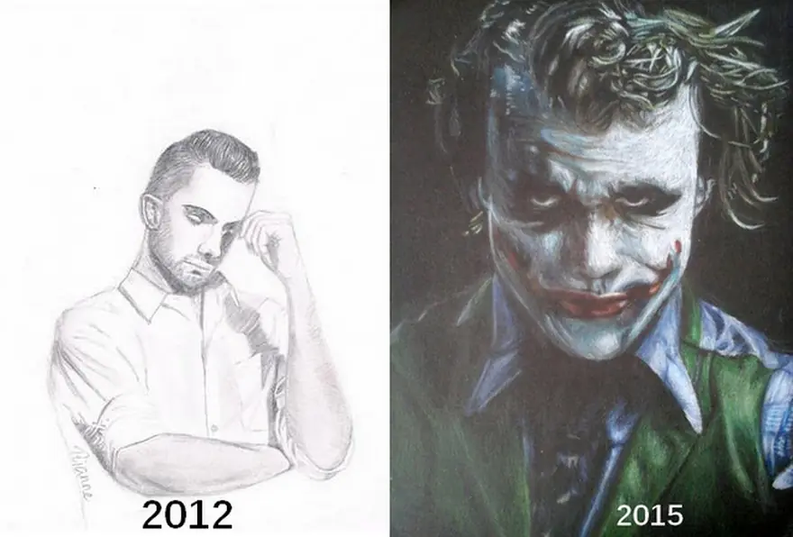 50 dibujos antes y despues de la practica