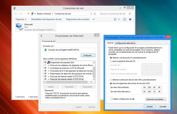 Configura la DNS en Windows, Linux, Android, Apple y Mac