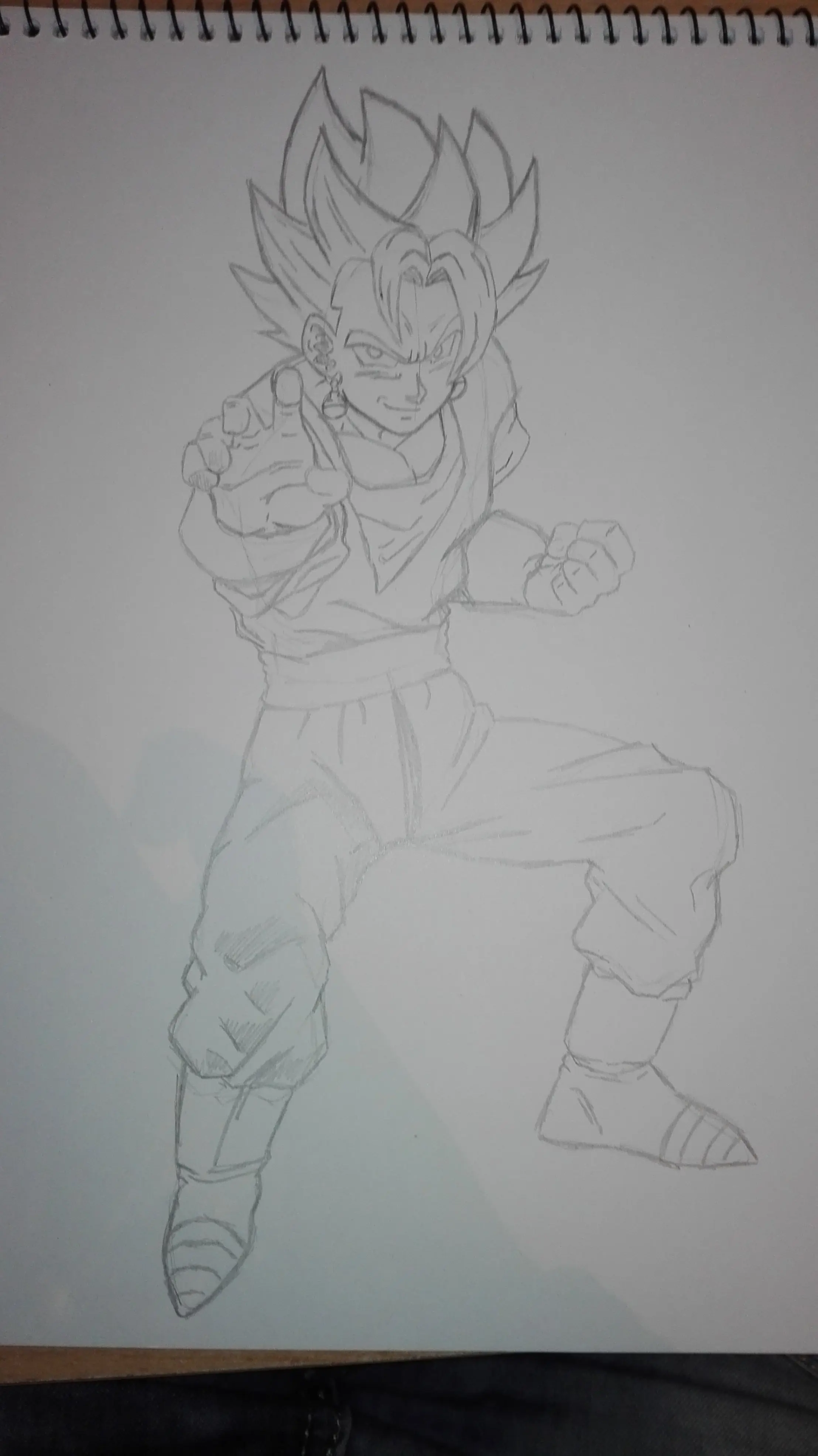 Dibujé a vegetto saiyan blue