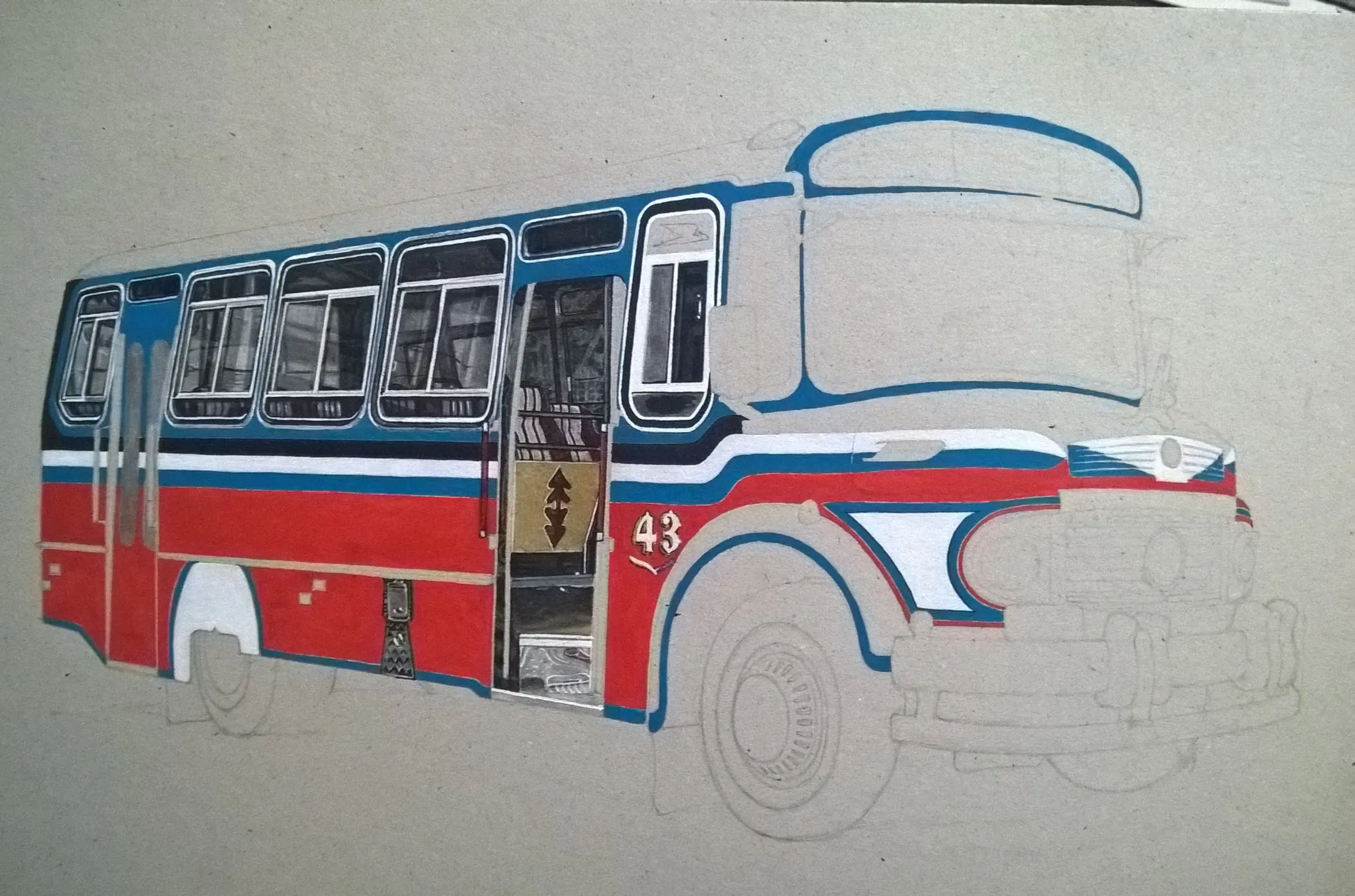 Dibujo: Colectivo, Linea 110 Dibujo: Colectivo, Linea 110