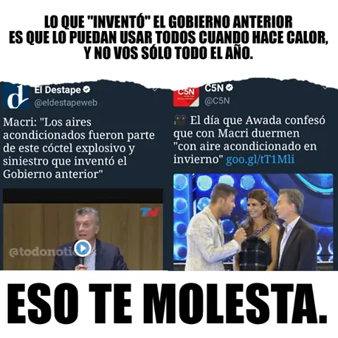 Hagamos top a los memes del aire acondicionado de Macri
