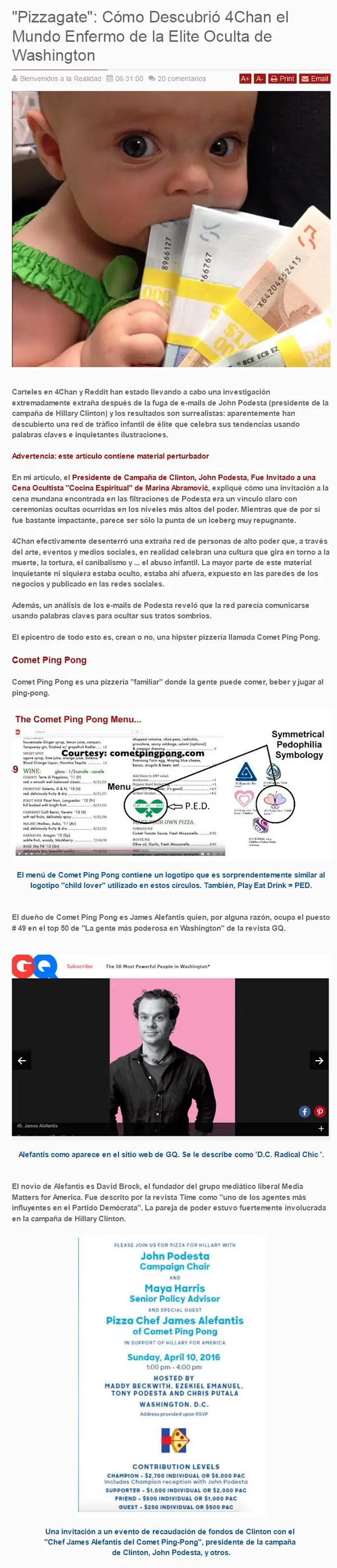 "Pizzagate"Cómo Descubrió 4Chan el Mundo Enfermo de la Elite