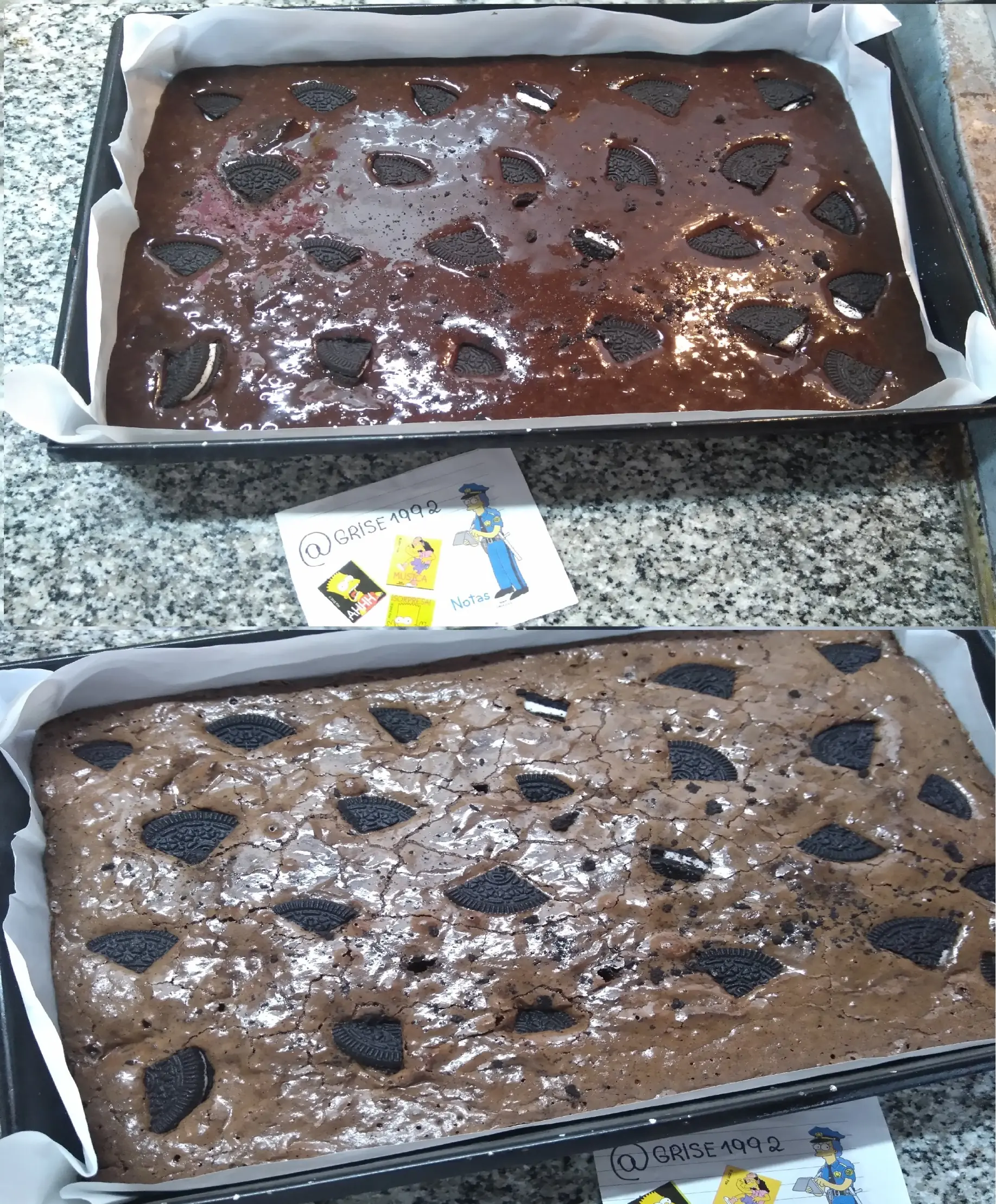 brownies de oreo