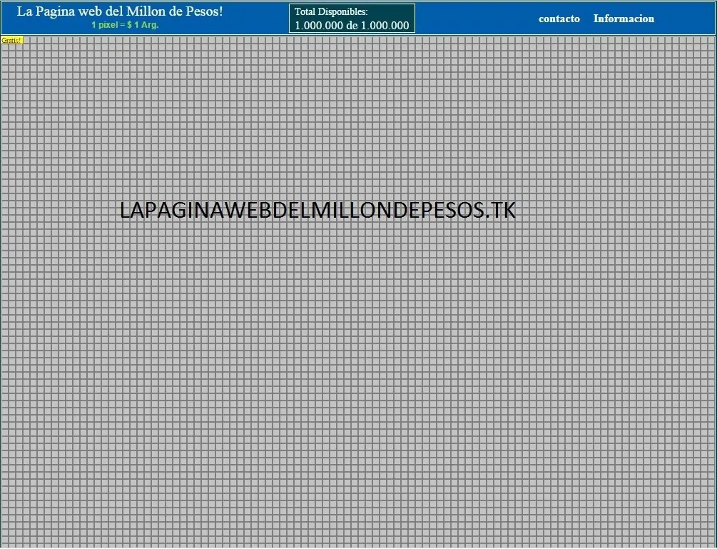 La pagina del millon de pesos