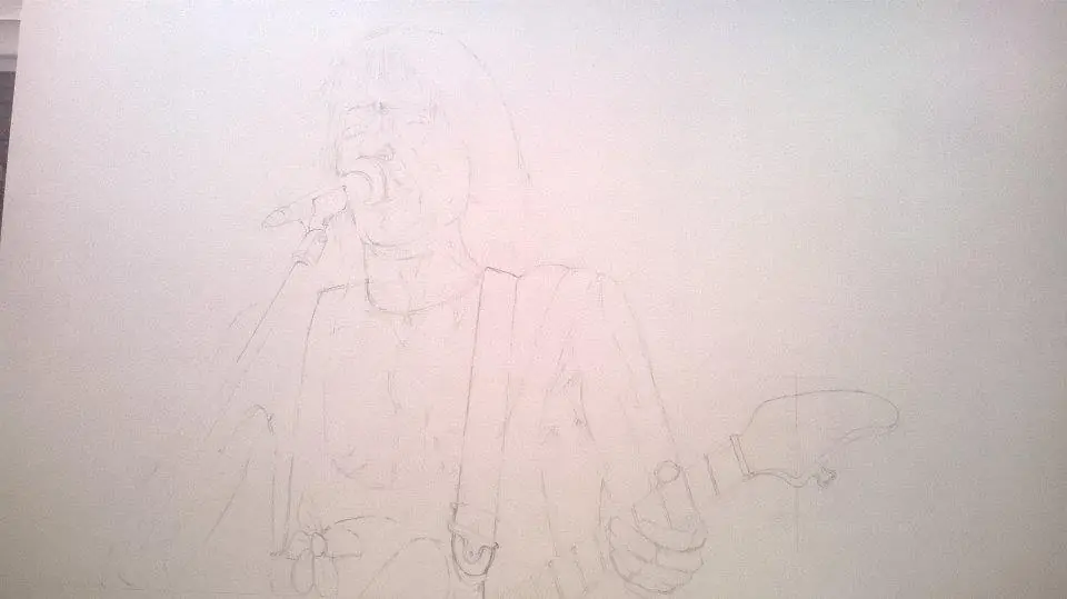 Mi dibujo de Robe Iniesta (Extremoduro)