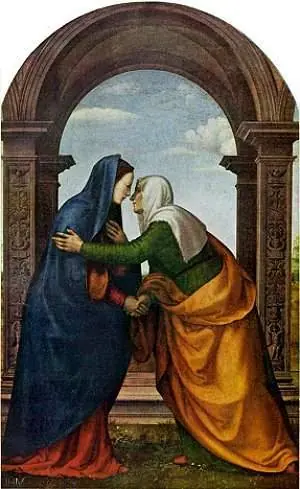 Visitación de la Virgen María a Isabel por Teresa De Calcuta