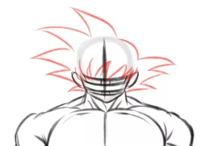 dibujo de goku estado normal