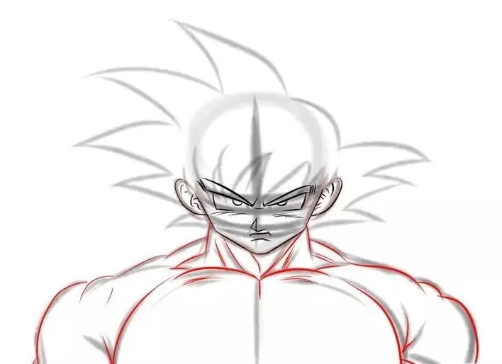 como dibujar y colorear a goku