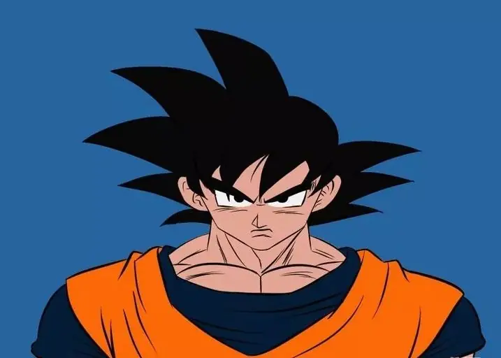dibujo de goku estado normal