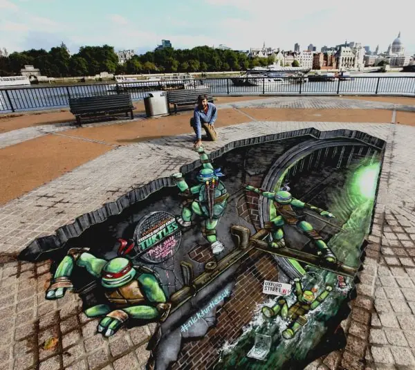 pinturas 3D en las calles ¡Excelentes para tomarse fotos