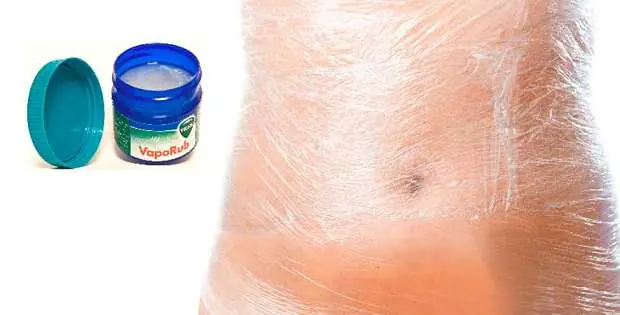 VICKS VAPORUB para un abdomen plano
