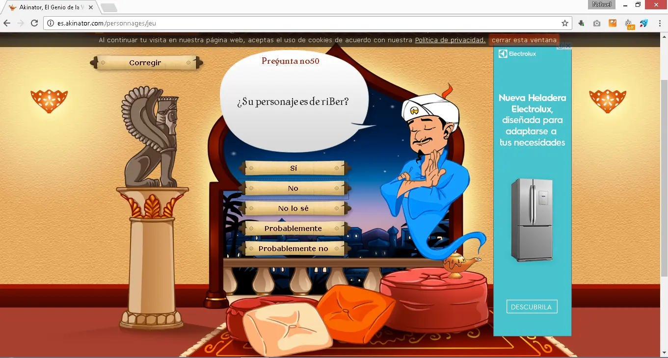 Hasta Akinator se burla de river