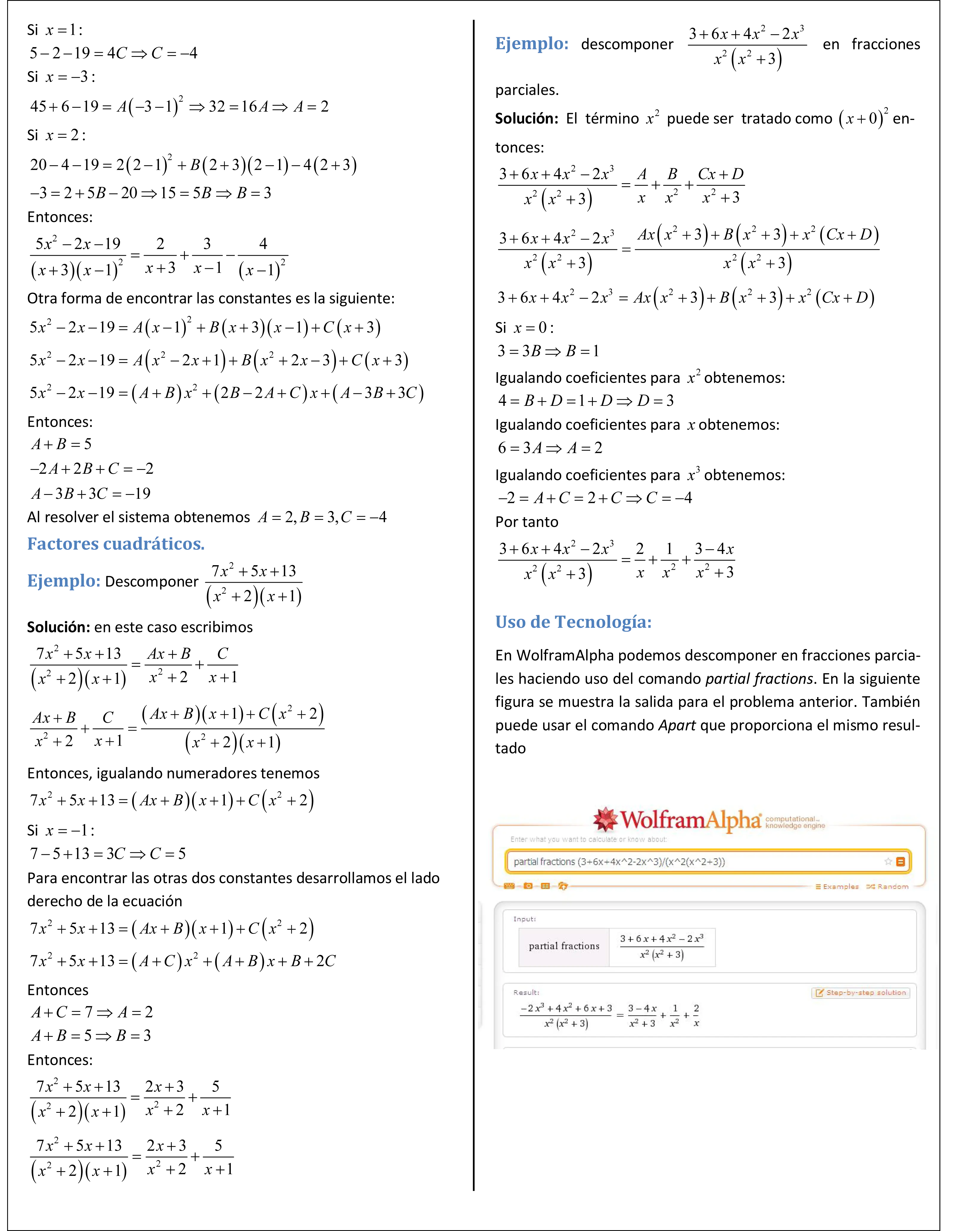 Integrales por partes
