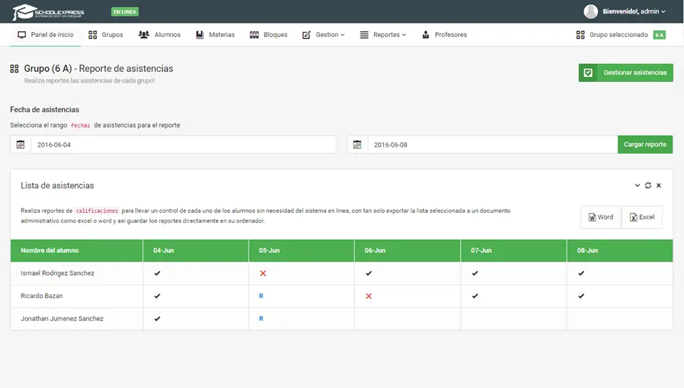 Sistema de gestion escolar (PHP y MySQL)