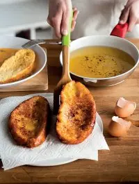 pan con huevo y azucar