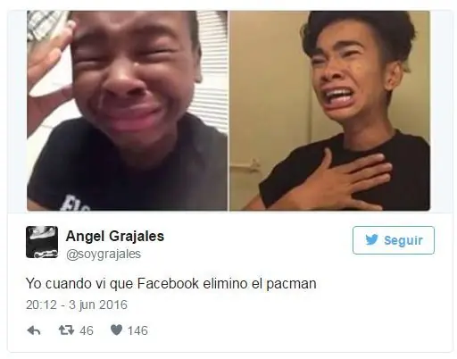 Sacaron el emoji del pacman de Facebook