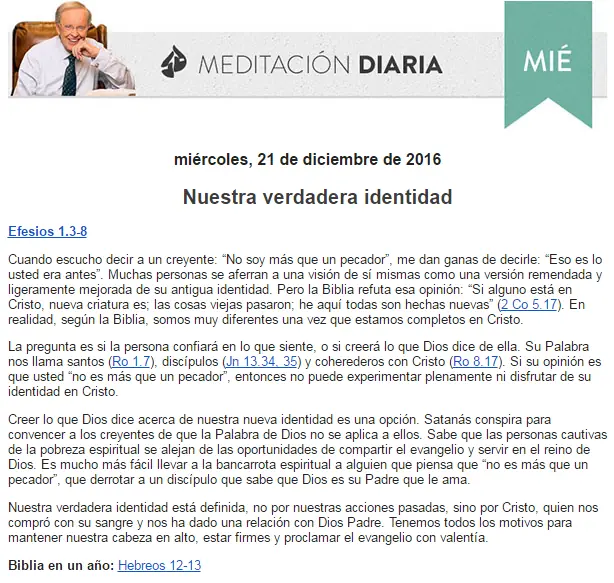 Charles Stanley: Nuestra verdadera identidad