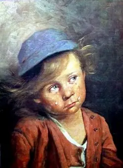Mensajes ocultos en pinturas de los niños llorones