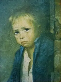 Mensajes ocultos en pinturas de los niños llorones