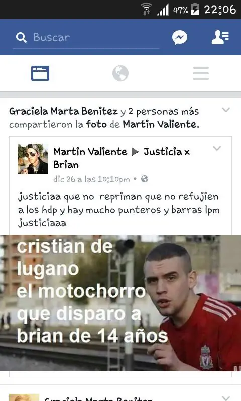Me estan acusando de matar al pibe de flores (denuncia)