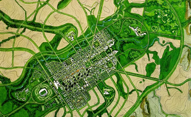 Ciudades geométricas vistas desde el aire Ciudades geométricas vistas desde el aire