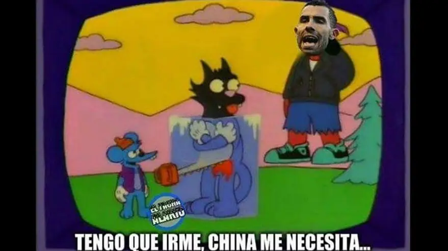 Los memes de la partida de Tevez a China