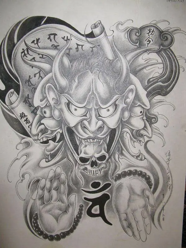 Las mascaras de Hannya, diseños para tatuajes y significado Las mascaras de Hannya, diseños para tatuajes y significado
