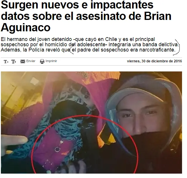 El Facebook del motochorro menor