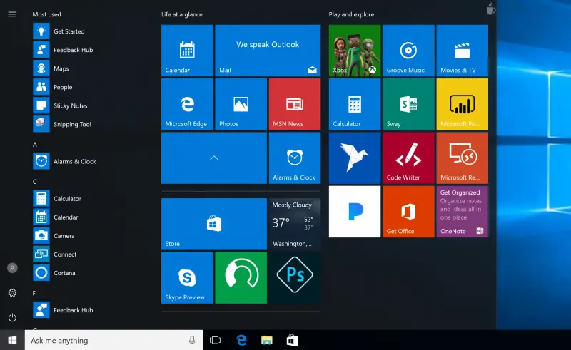 Actualizacion de Windows 10 permitirá crear carpetas de apps