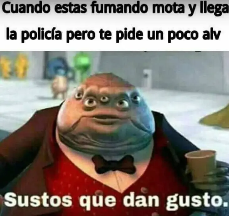 meme del momento sustos que dan gustos