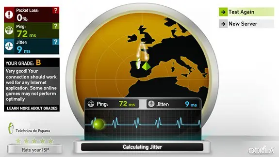 la velocidad de tu internet