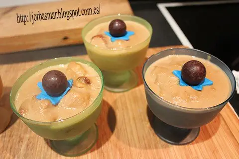 Flan de panettone y nutella