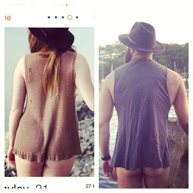 Este hombre imita las fotos de Tinder de las mujeres