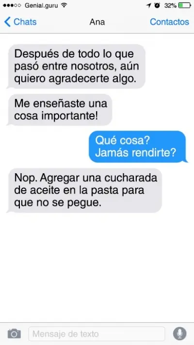 Mensajes de texto con un giro inesperado